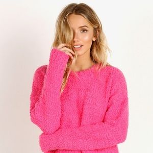 show me your mumu hot pink sweater BARELY WORN